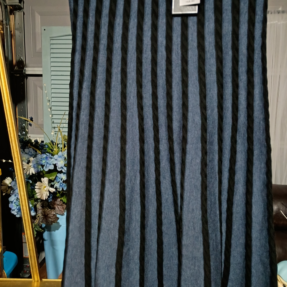 Brand New Ninety Blue and Black A-Line Skirt